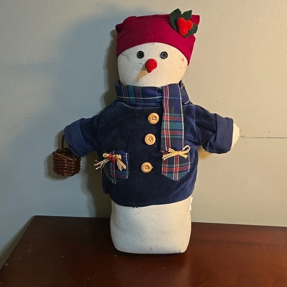 Vintage Weighted Fabric Target Christmas Snowman